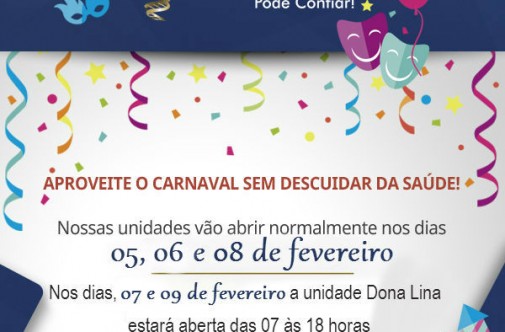 Horário de Atendimento Grupo Búrigo no Carnaval